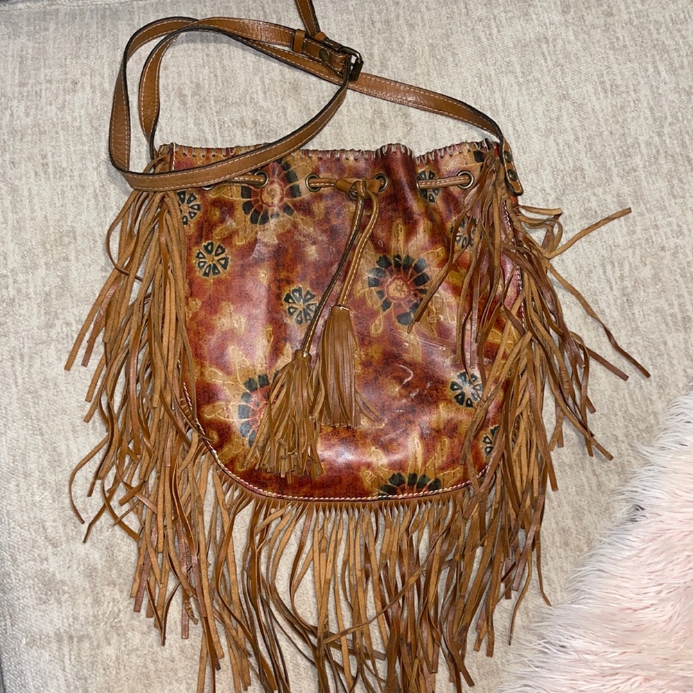 Patricia Nash Fringe Bucket Bag